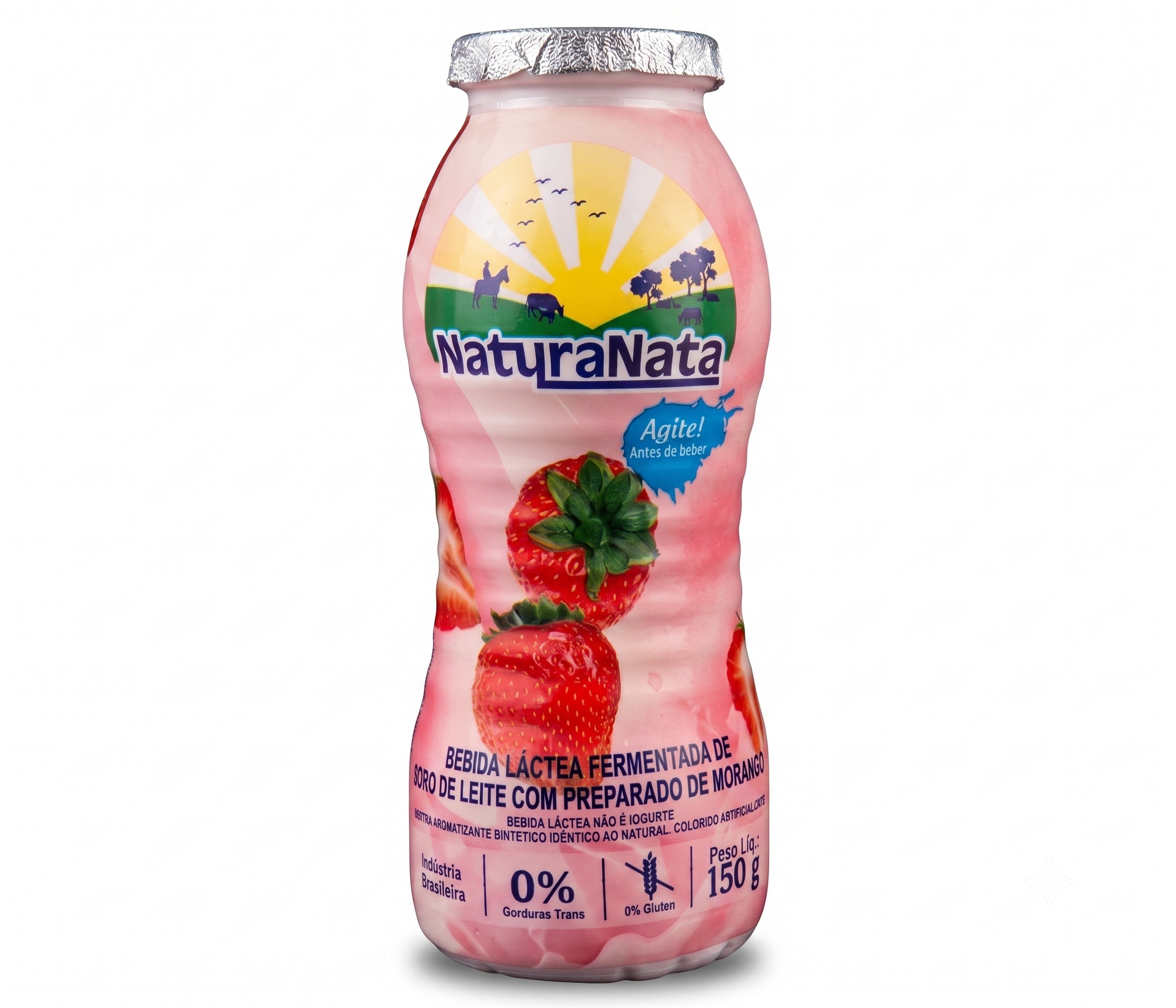 Bebida Láctea Fermentada sabor morango, garrafinha 150g
