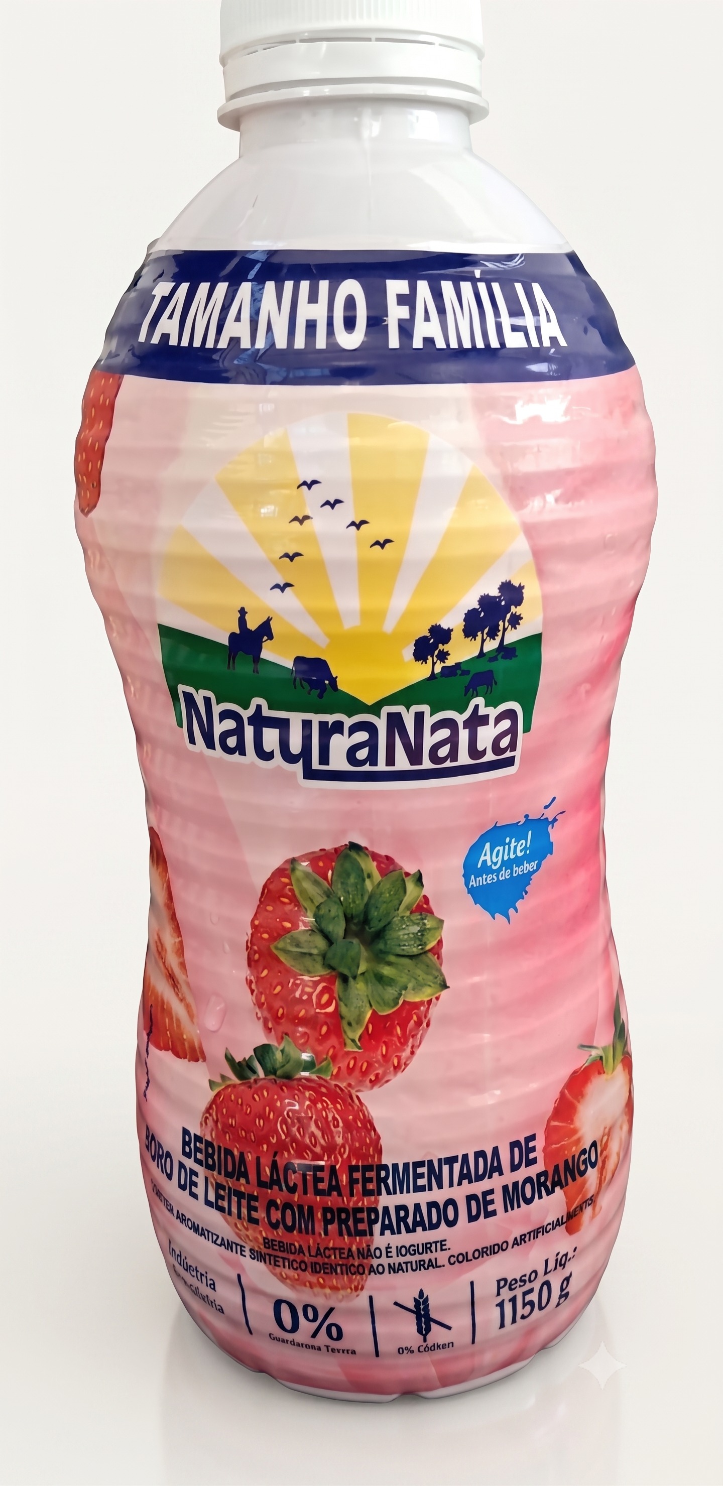 Bebida Láctea Fermentada sabor morango, tamanho família 1150g