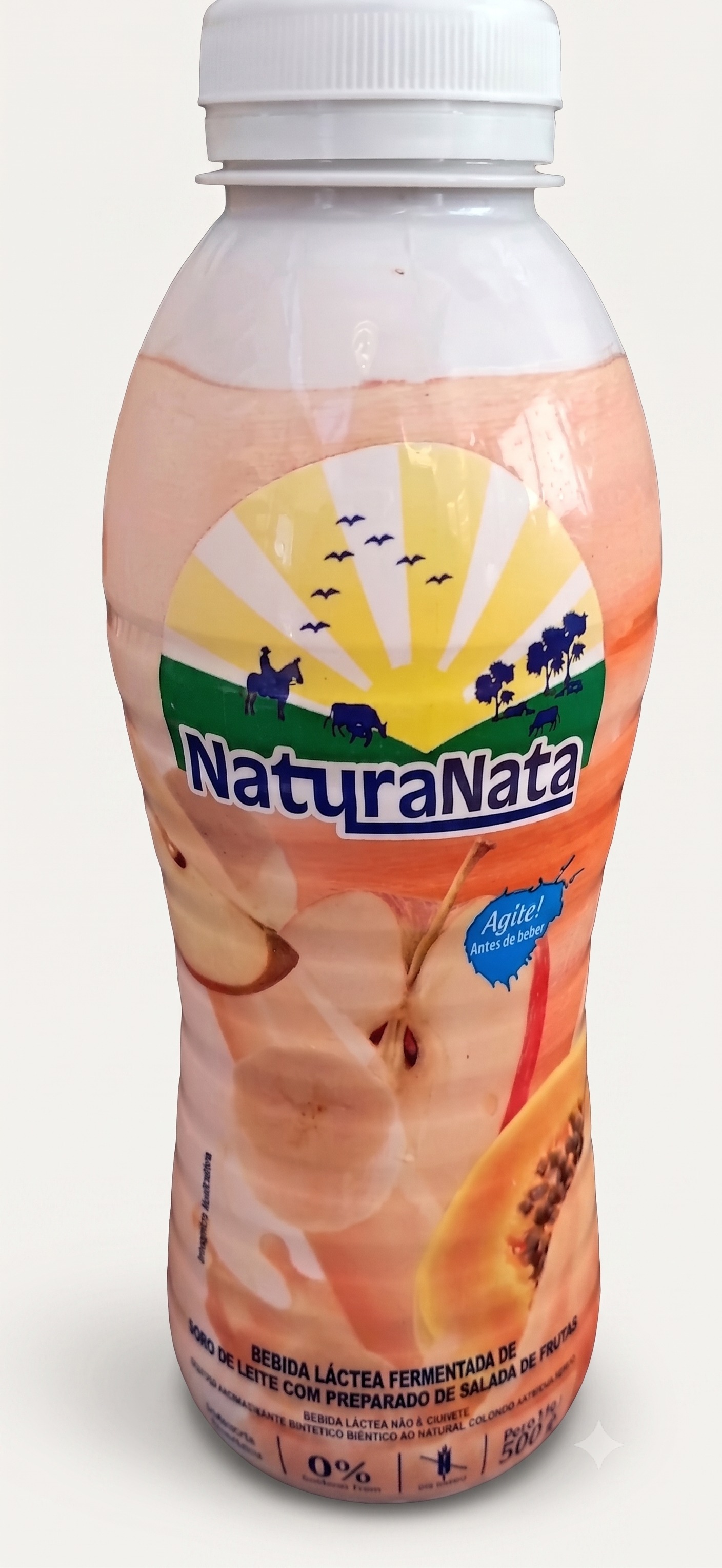 Bebida Láctea Fermentada sabor salada de frutas, garrafa 500ml