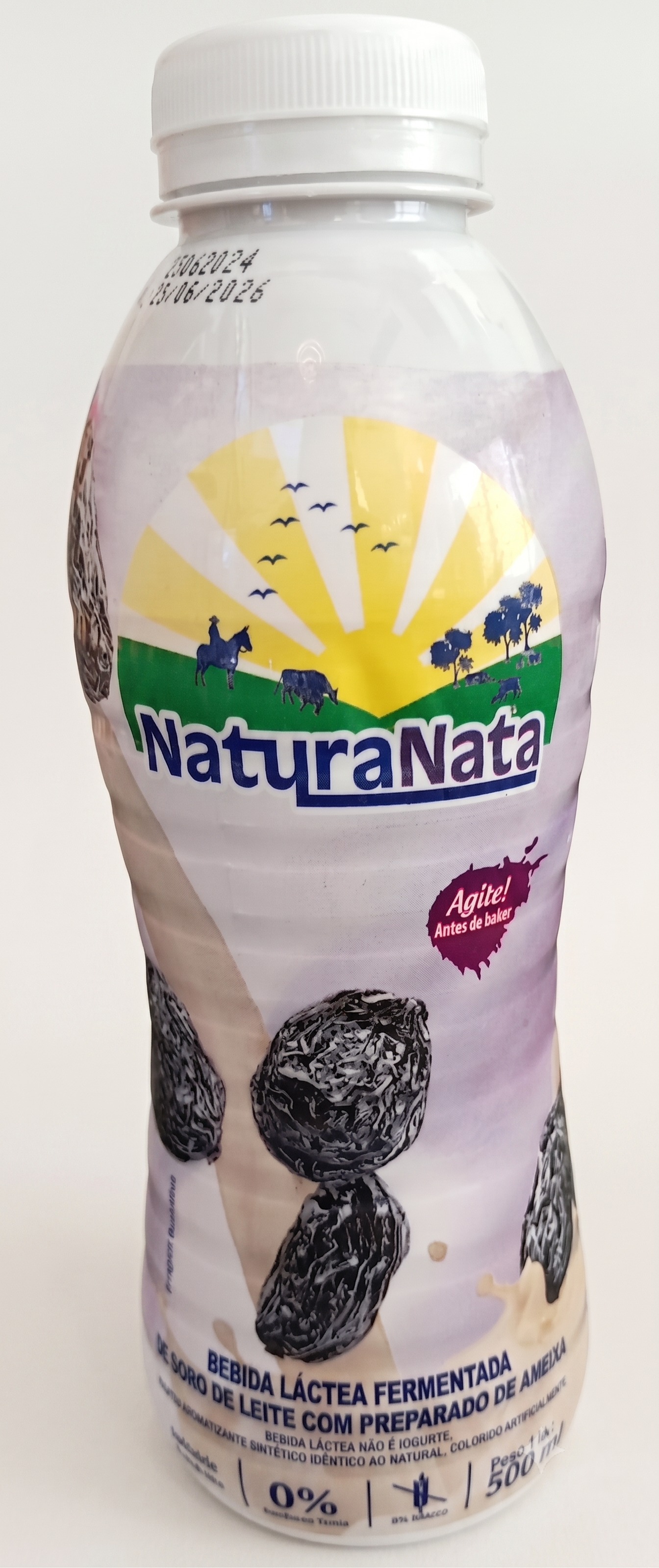 Bebida Láctea Fermentada sabor ameixa, garrafa 500ml